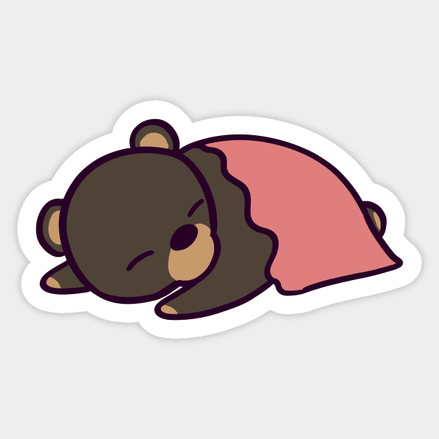 Sleeping Bear Cub Sticker by ThumboArtBumbo